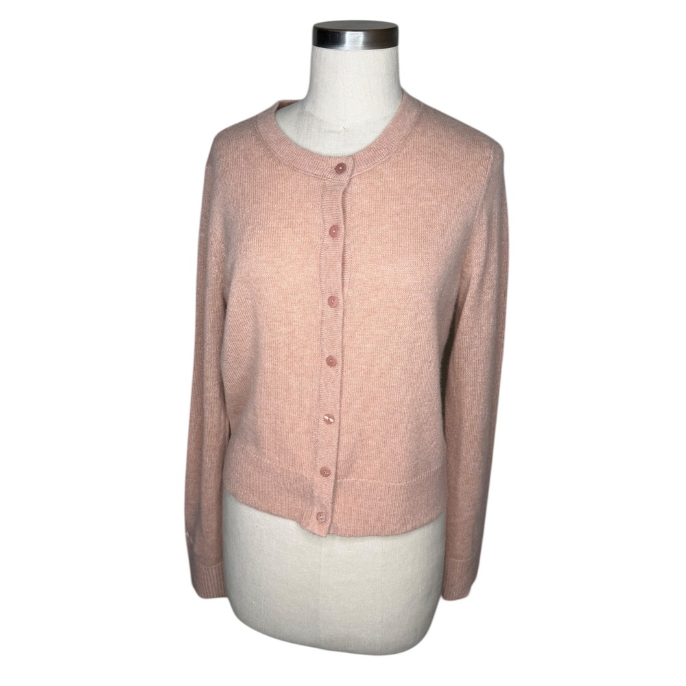 FAVORITE DAUGHTER Tawny Birch Cardigan Pink Cashmere Button Front Women's Size M